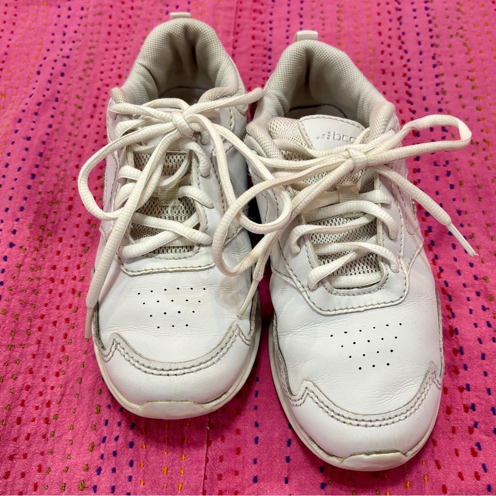 BCG all white cheer sneakers